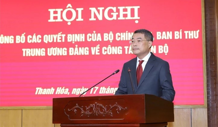 Ủy viên Bộ Chính trị, Bí thư Trung ương Đảng, Trưởng Ban Tổ chức Trung ương Lê Minh Hưng phát biểu chỉ đạo tại hội nghị.(ảnh PV)