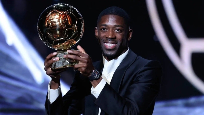 Ousmane Dembélé giành Quả bóng Vàng 2025 (Ảnh IT)