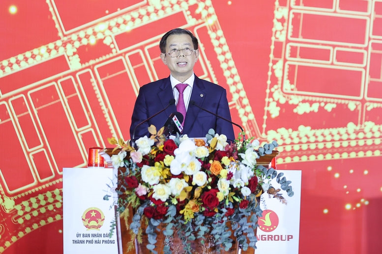 Ông Nguyễn Việt Quang, Phó Chủ tịch HĐQT Vingroup phát biểu tại buổi lễ - Ảnh: VGP/Nhật Bắc