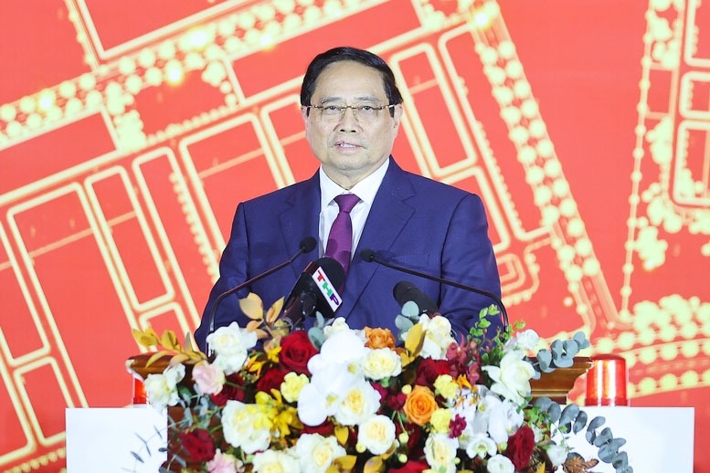 Thủ tướng đề nghị chủ đầu tư các dự án phát huy phương châm phát triển ""nhanh, xanh, bền vững" - Ảnh: VGP/Nhật Bắc