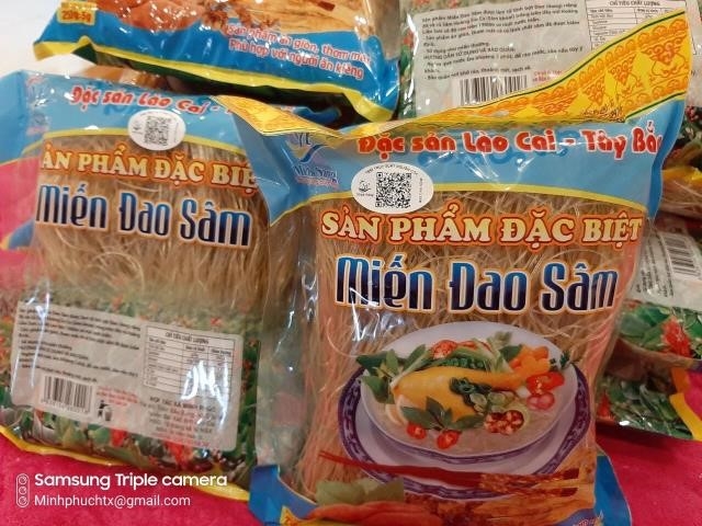 Miến đao sâm Hưng Hiền sản phẩm được chế biến từ hai nguyên liệu quý tại địa phương.