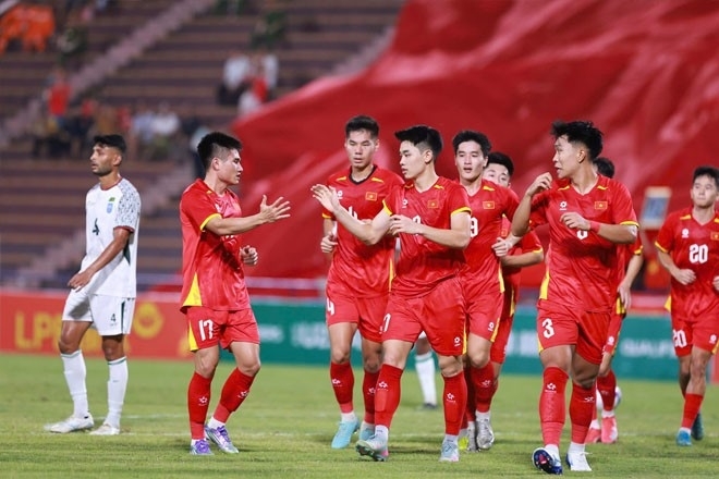 U23 Việt Nam có 3 điểm đầu tiên sau chiến thắng trước Bangladesh (Ảnh IT)