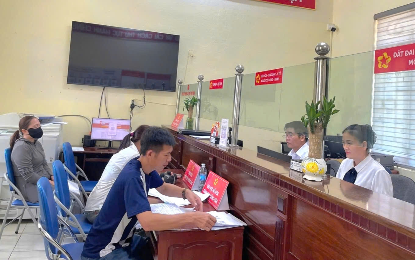 Trung tâm hành chính công xã miền núi Tân Thành (Ảnh: Quỳnh Trâm)