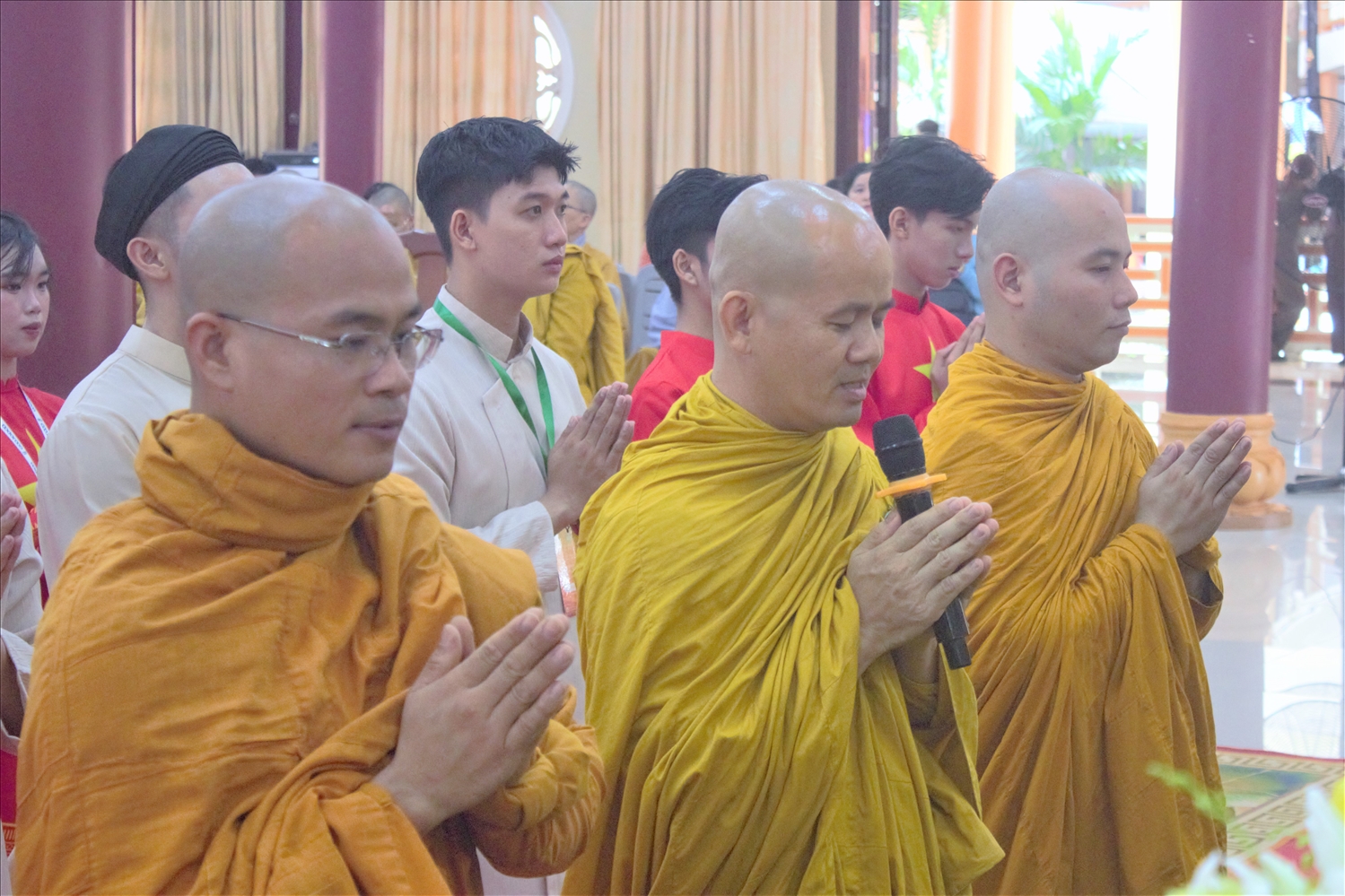 Đại đức Thích Minh Tịnh, Trụ trì Tịnh xá Ngọc Trung Tăng, phát biểu cảm tạ