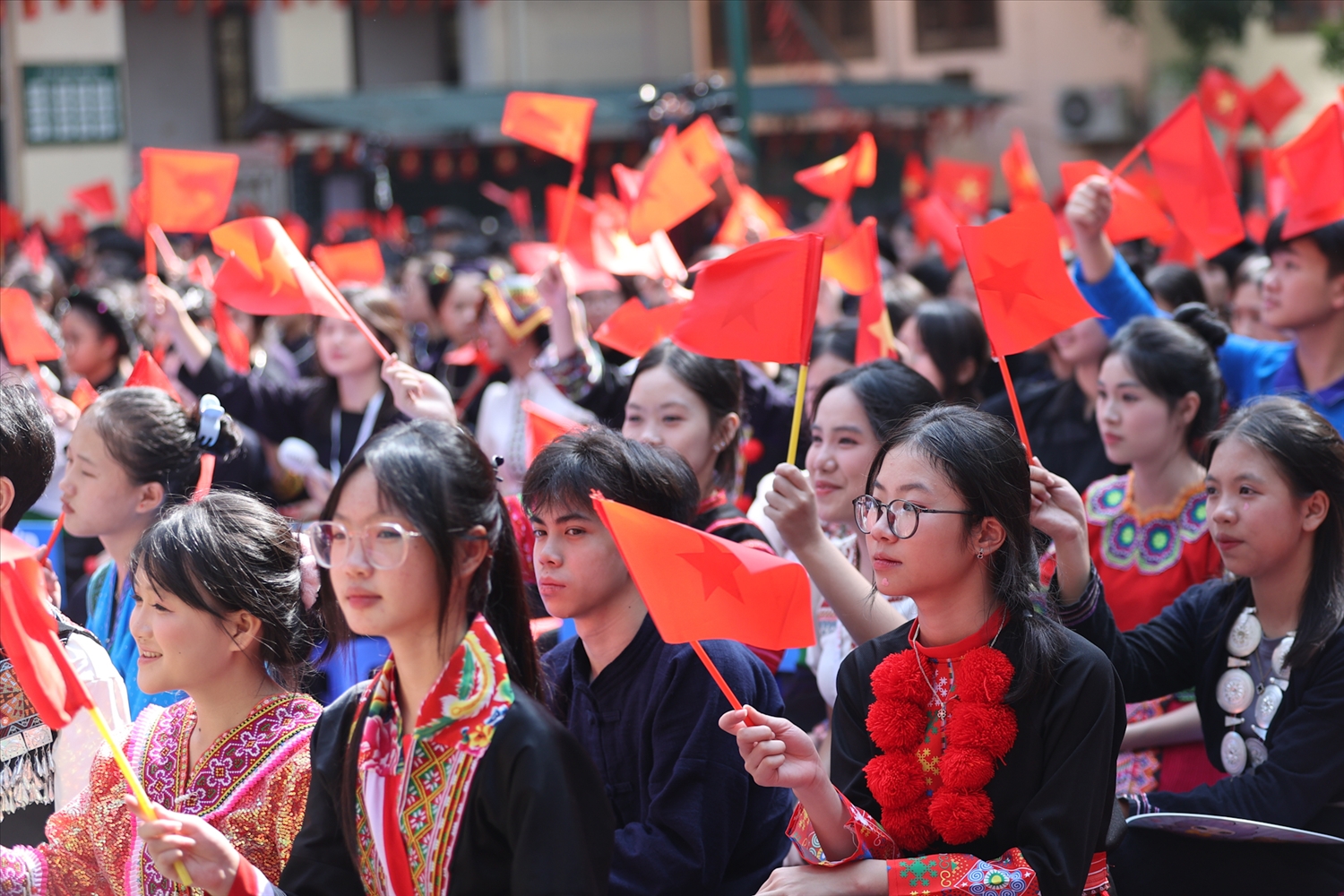 Niềm vui của học sinh Trường Phổ thông Vùng cao Việt Bắc trong Lễ khai giảng năm học mới 2025 - 2026 