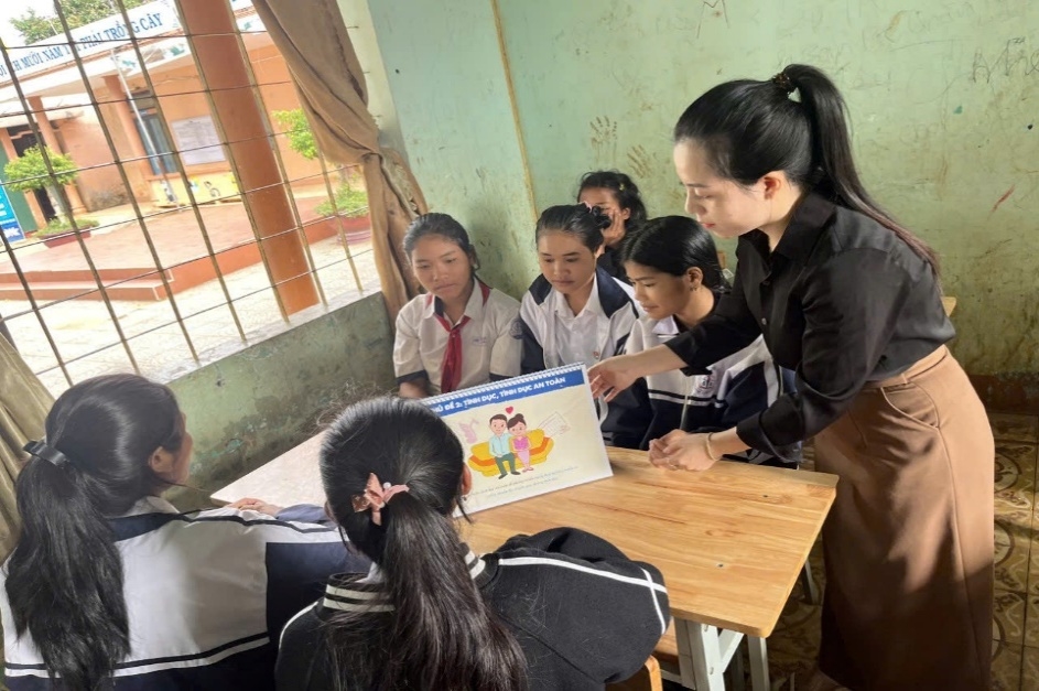 Dẫn trình viên dẫn dắt các thành viên CLB phát huy kỹ năng lãnh đạo, tư duy sáng tạo (Ảnh P.Thiện)
