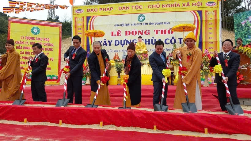 Lễ động thổ xây dựng chùa Cô Tô