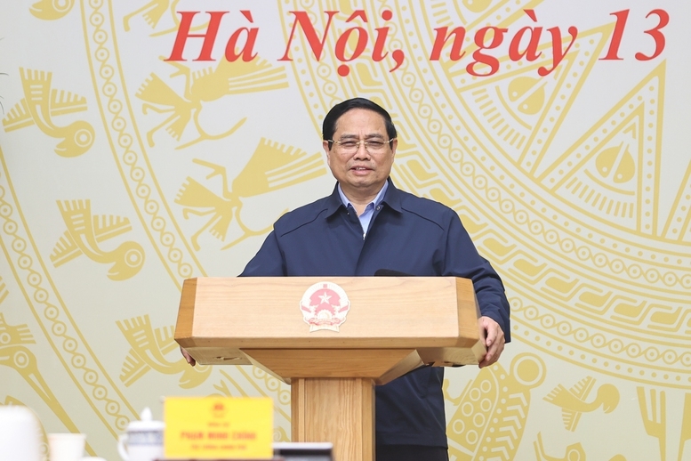 Thủ tướng Chính phủ Phạm Minh Chính phát biểu khai mạc Phiên họp - Ảnh: VGP/Nhật Bắc