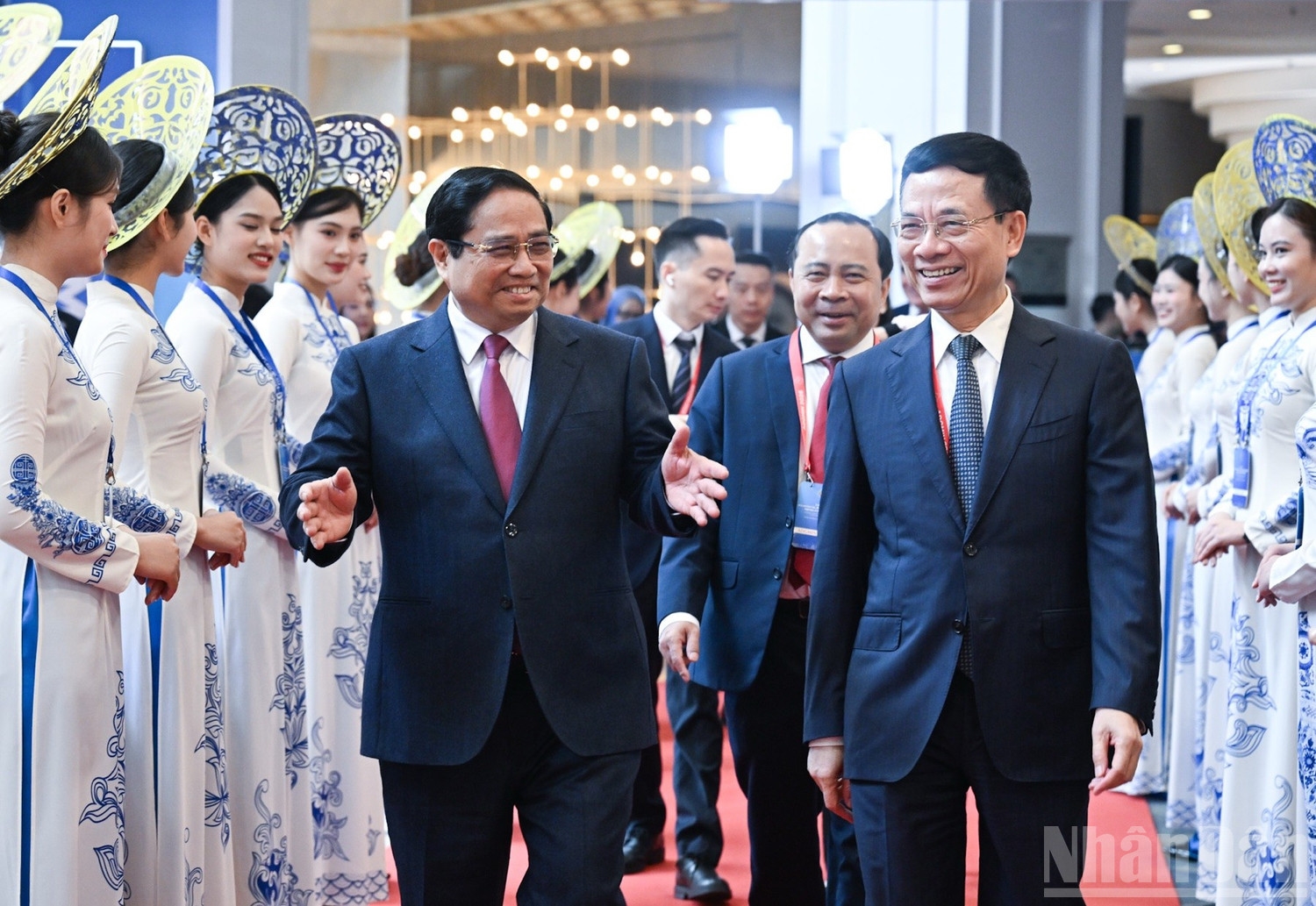 Thủ tướng Chính phủ Phạm Minh Chính và các đại biểu tới dự Hội nghị quan chức cao cấp số ASEAN (ADGSOM) lần thứ 6 và các hội nghị liên quan. (Ảnh: Trần Hải)