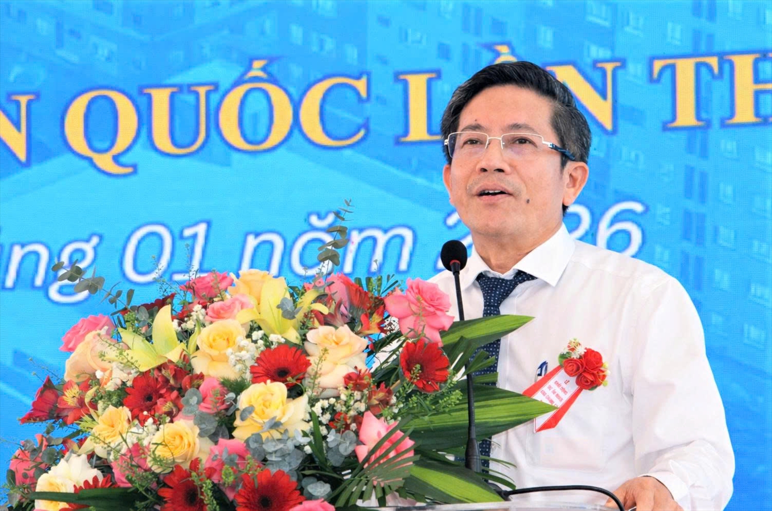 Ông Trần Nam Hưng - Phó Chủ tịch UBND TP Đà Nẵng phát biểu tại buổi lễ. (Ảnh Huy Trường)