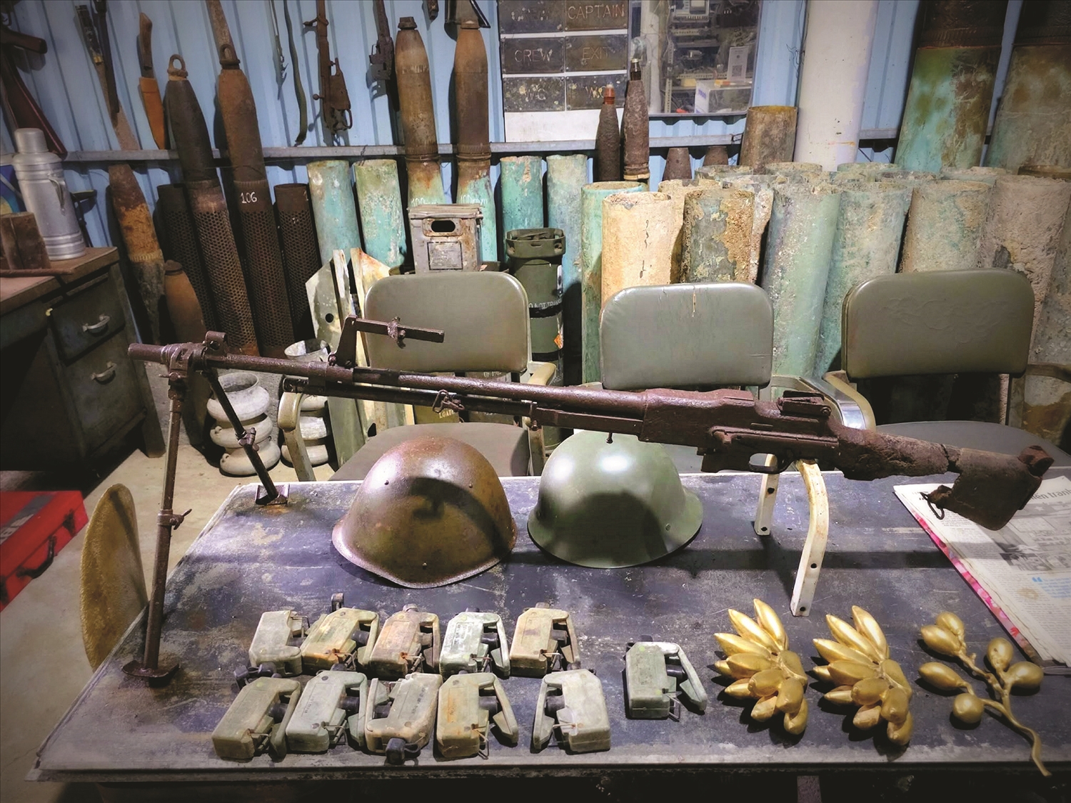 Những kỷ vật chiến tranh với đầy đủ kích thước, chất liệu đến từ nhiều thời kỳ khác nhau