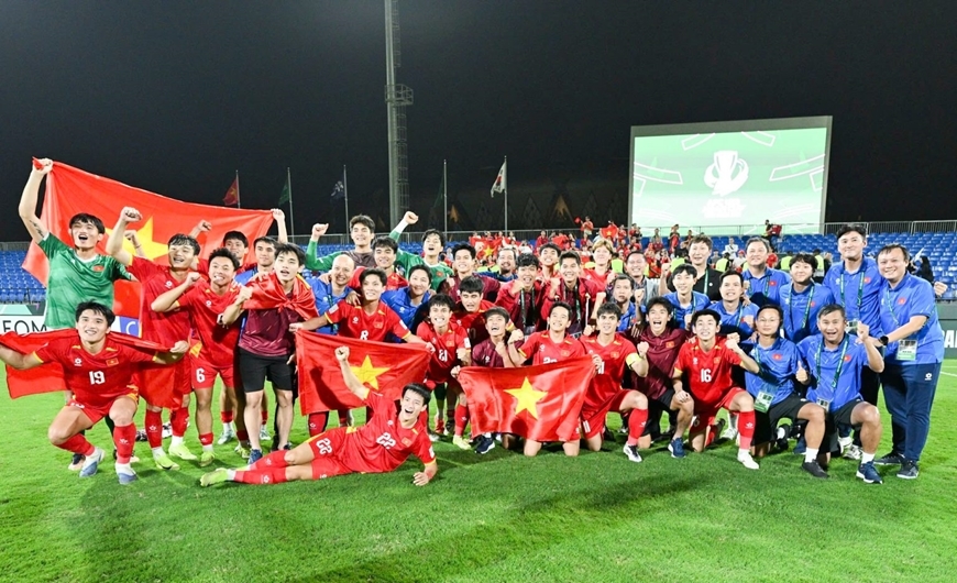 U23 Việt Nam giành huy chương Đồng giải U23 châu Á 2026 (Ảnh IT)