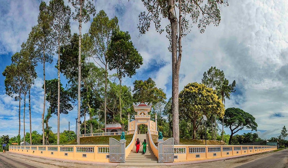 Chùa Linh Sơn Tự, một trong những Di tích văn hóa Óc Eo. Ảnh: Thanh Hùng