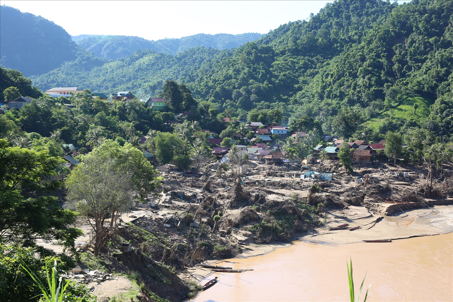 Mỹ Lý là xã giáp biên, bị thiệt hại nặng nề trong các đợt mưa lũ năm 2025 - Ảnh: Thanh Hải