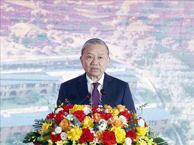 Tổng Bí thư Tô Lâm phát biểu tại buổi lễ - Ảnh: TTXVN