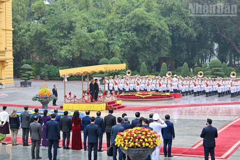 Chủ tịch nước Lương Cường chủ trì lễ đón Chủ tịch Hội đồng châu Âu thăm chính thức Việt Nam 2