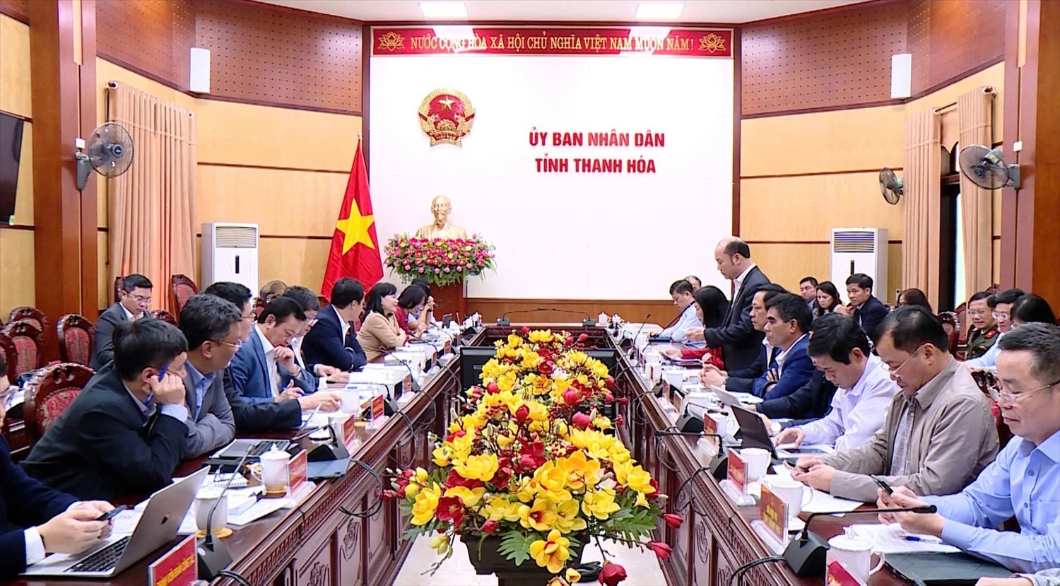 Đoàn khảo sát của Ủy ban Văn hóa và Xã hội làm việc với Ủy ban nhân dân tỉnh Thanh Hóa