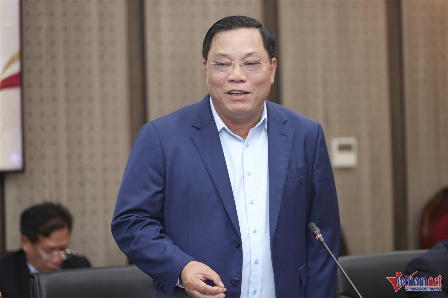 Thứ trưởng Bộ Dân tộc và Tôn giáo Nguyễn Hải Trung - Phó trưởng BCĐ phát biểu tại Hội nghị. Ảnh: Lê Anh Dũng