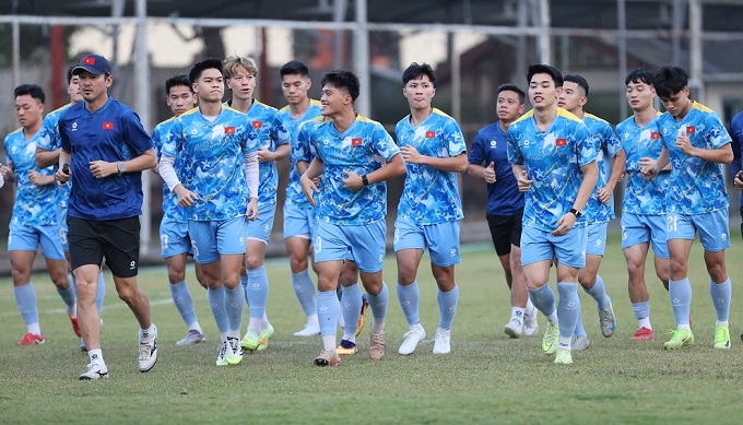 Đội tuyển U23 Việt Nam tích cực tập luyện chuẩn bị cho Vòng chung kết U23 châu Á 2026 (Ảnh IT)