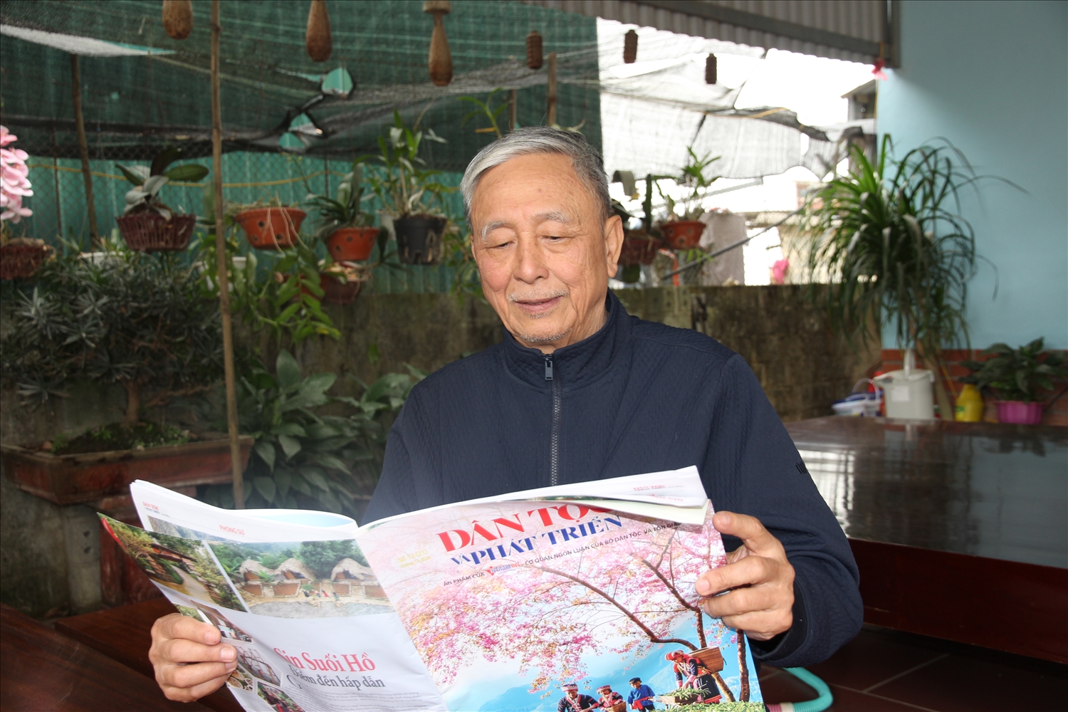 Ông Trần Quang Phấn, Người có uy tín thôn Làng Quang, xã Bát Xát, tỉnh Lào Cai. (Ảnh: Trọng Bảo)