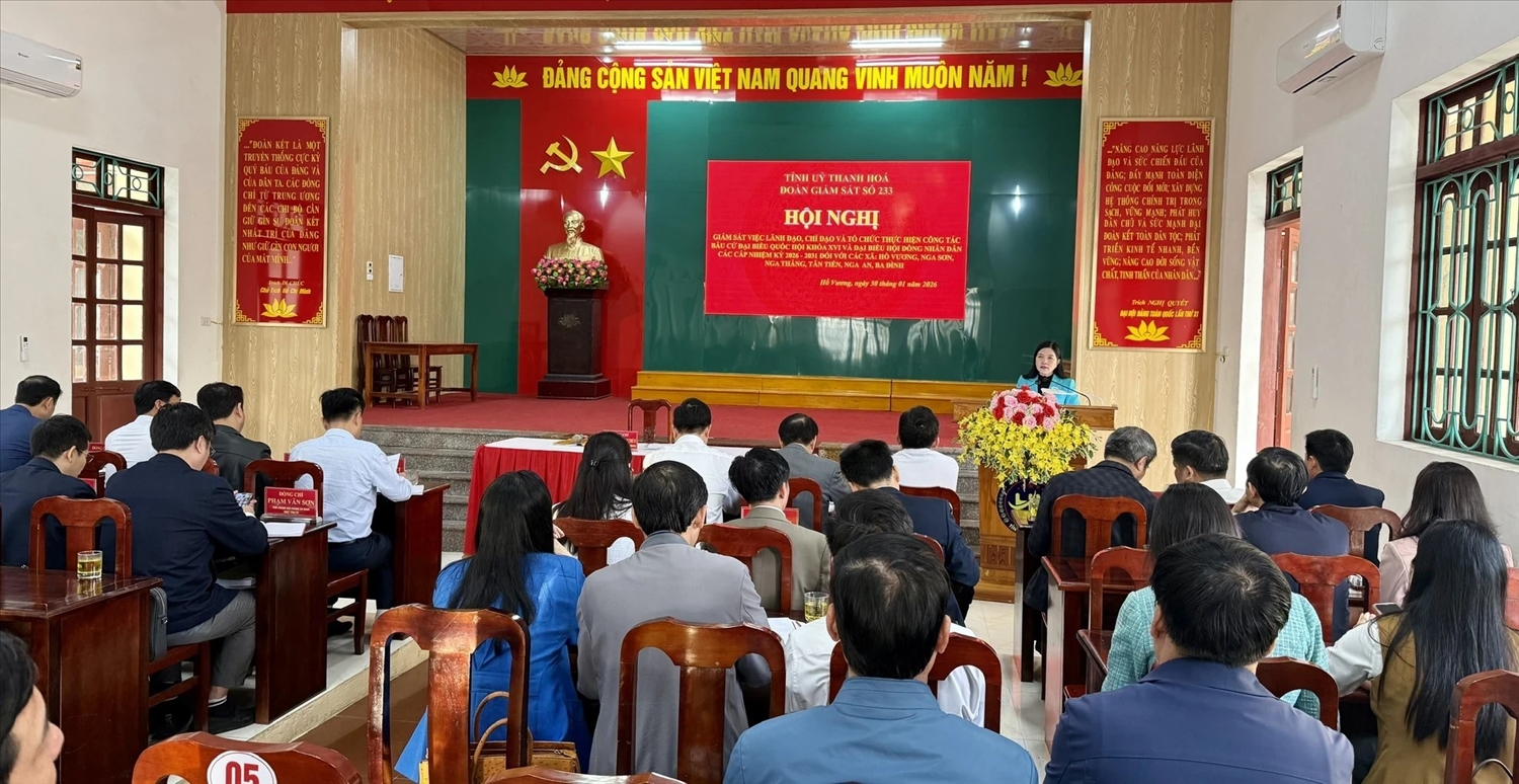 Đoàn Giám sát của Ban Thường vụ Tỉnh ủy Thanh Hóa đã tổ chức nhiều cuộc giám sát về công tác lãnh đạo, chỉ đạo, tổ chức bầu cử ĐBQH và HĐND các cấp tại cơ sở.