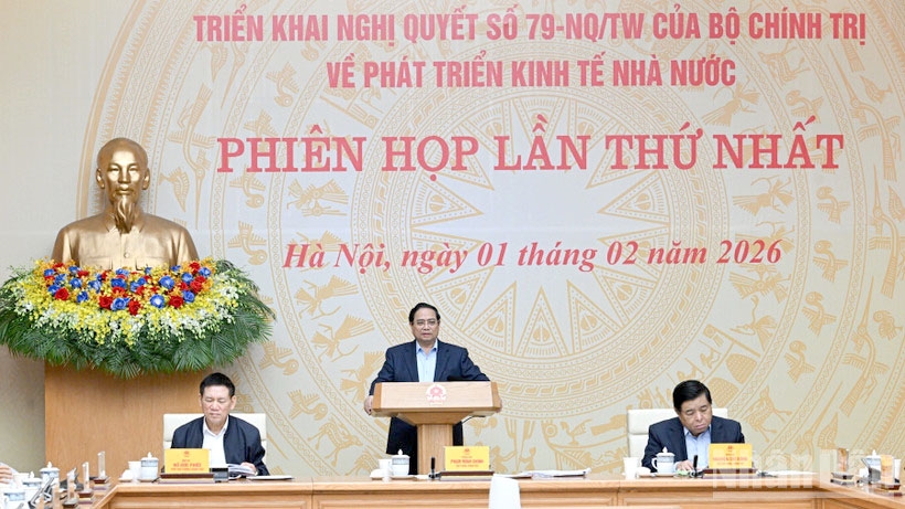 Thủ tướng Chính phủ Phạm Minh Chính chủ trì Phiên họp lần thứ nhất của Ban Chỉ đạo. (Ảnh: Trần Hải) 
