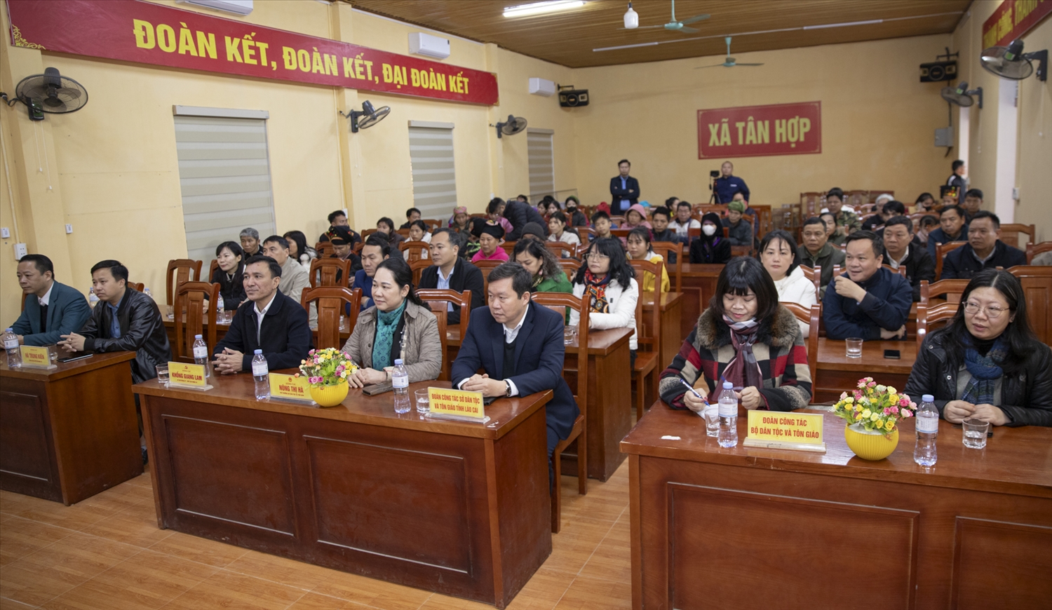 Đoàn công tác tại xã Tân Hợp, tỉnh Lào Cai