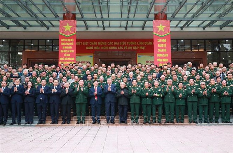 Tổng Bí thư Tô Lâm và các đại biểu - Ảnh: TTXVN