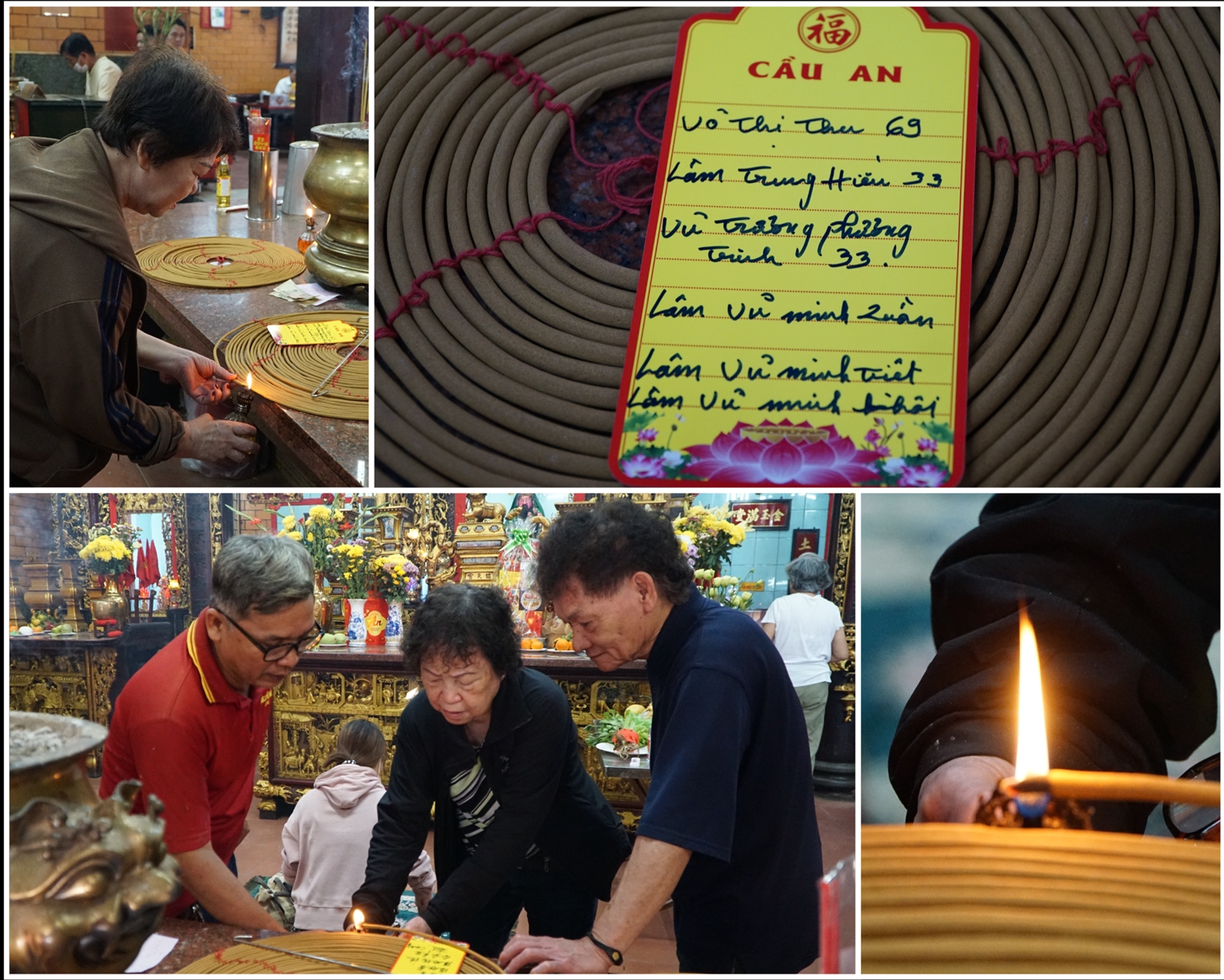 Đồng bào Hoa gửi gắm ước nguyện dịp đầu năm mới tại Chùa Ông, TP. Cần Thơ