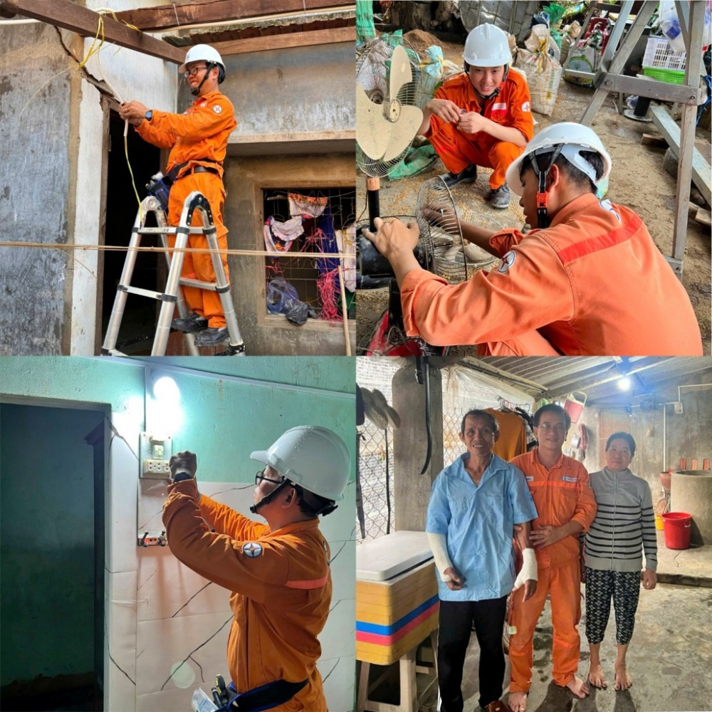 Hành trình thiện nguyện của những người thợ điện trẻ EVNGENCO2 và những nụ cười ấm áp của người dân khi điện sáng trở lại.