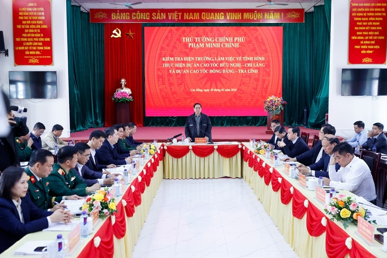 Thủ tướng Chính phủ phát động Chiến dịch Đông Khê năm 2026 thực hiện 85 ngày đêm hoàn thành 2 tuyến cao tốc Đồng Đăng - Trà Lĩnh và Hữu Nghị - Chi Lăng - Ảnh: VGP/Nhật Bắc