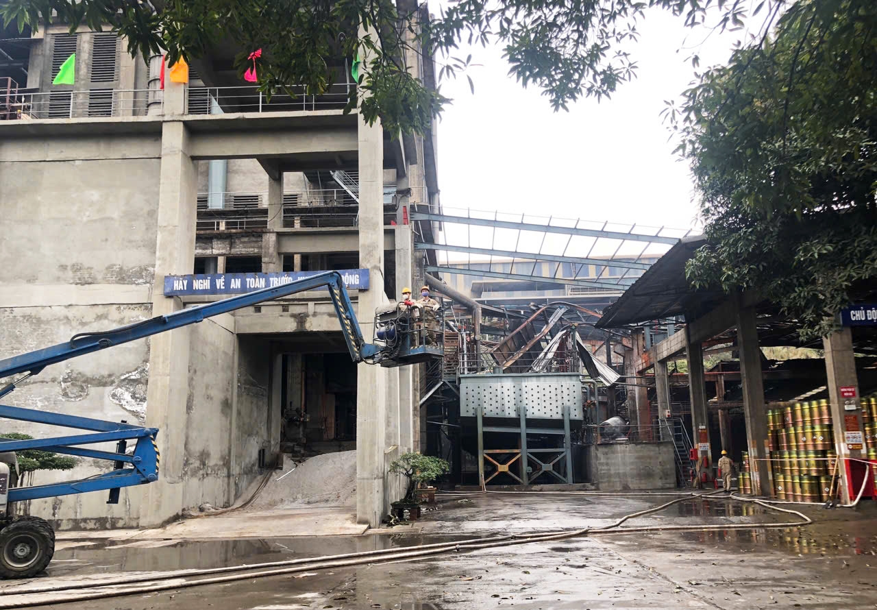 Hiện trường khu vực xảy ra vụ nổ