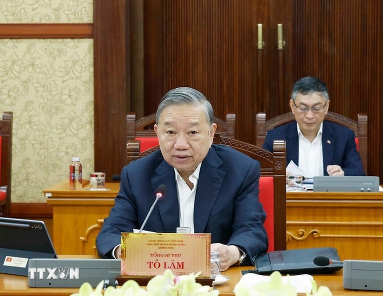Tổng Bí thư Tô Lâm phát biểu chỉ đạo - Ảnh: TTXVN