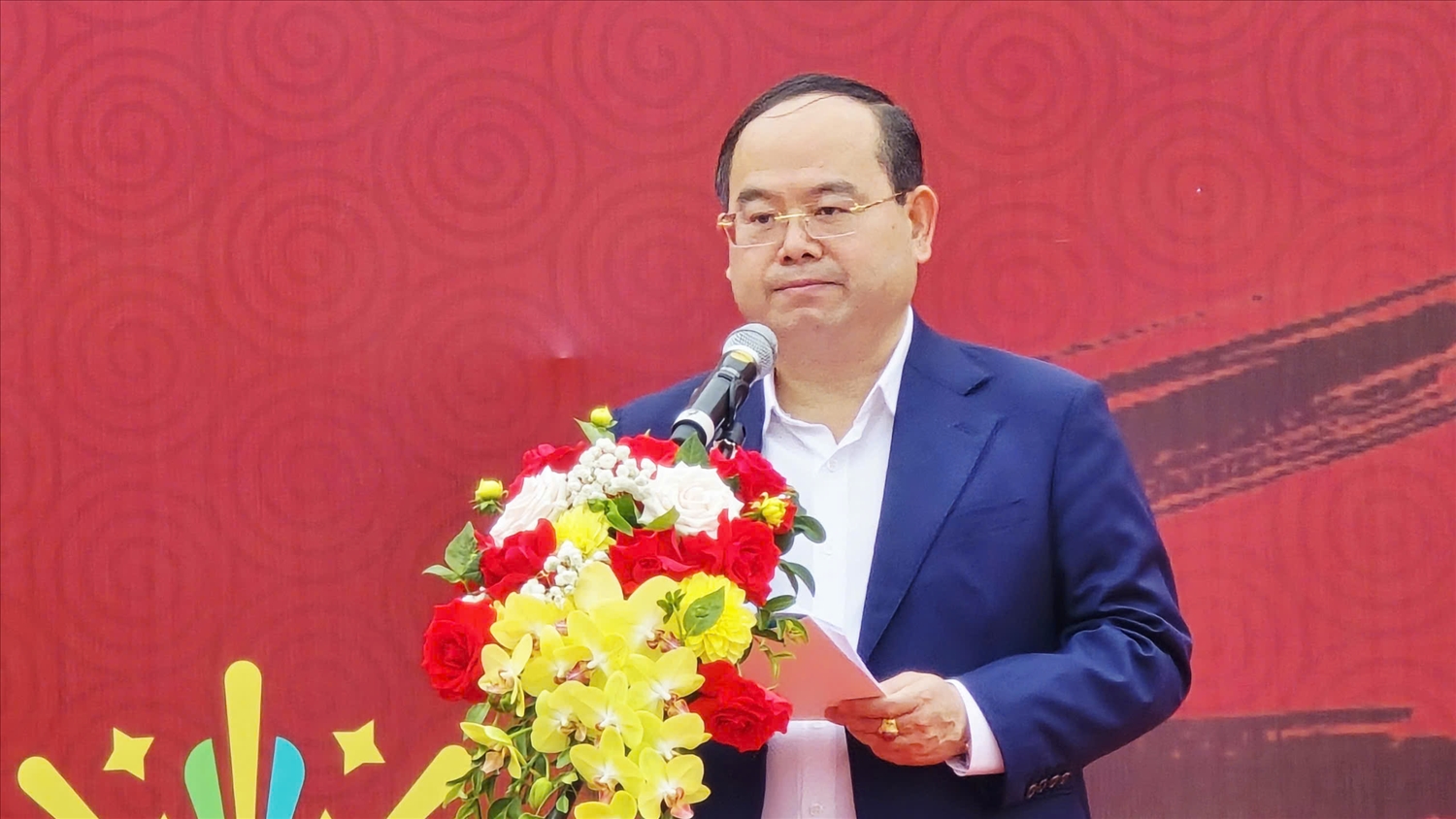 Bí thư Tỉnh ủy Quảng Ninh Quản Minh Cường phát biểu tại chương trình. Ảnh: Mỹ Dung