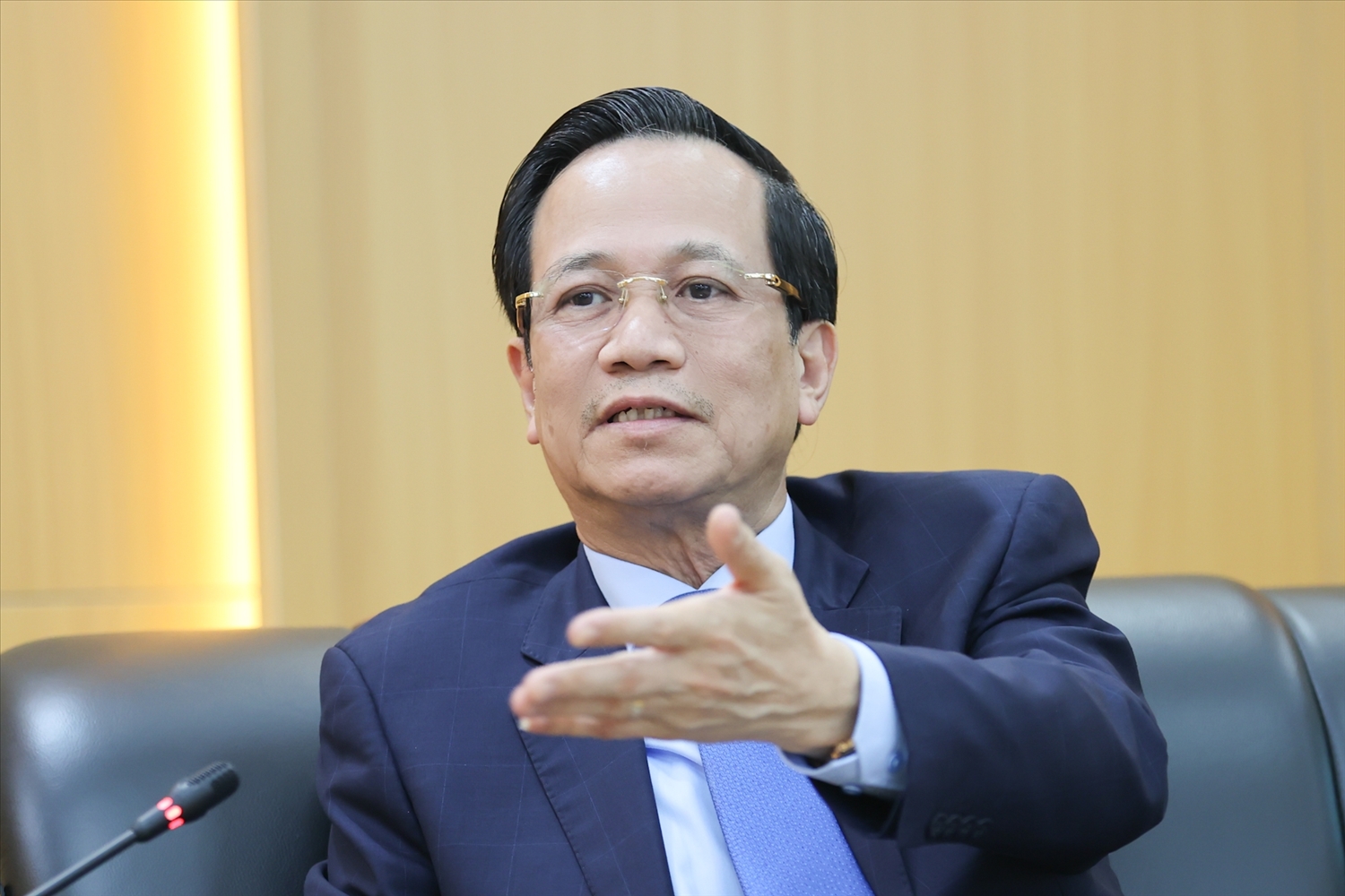 Bộ trưởng Bộ Dân tộc và Tôn giáo Đào Ngọc Dung phát biểu tại buổi tiếp (Ảnh. Lê Anh Dũng)