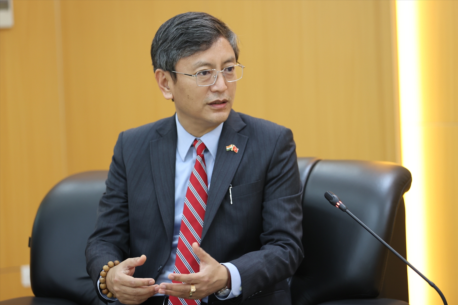 Ngài Tshering W. Sherpa Đại sứ Ấn Độ tại Việt Nam (Ảnh. Lê Anh Dũng)