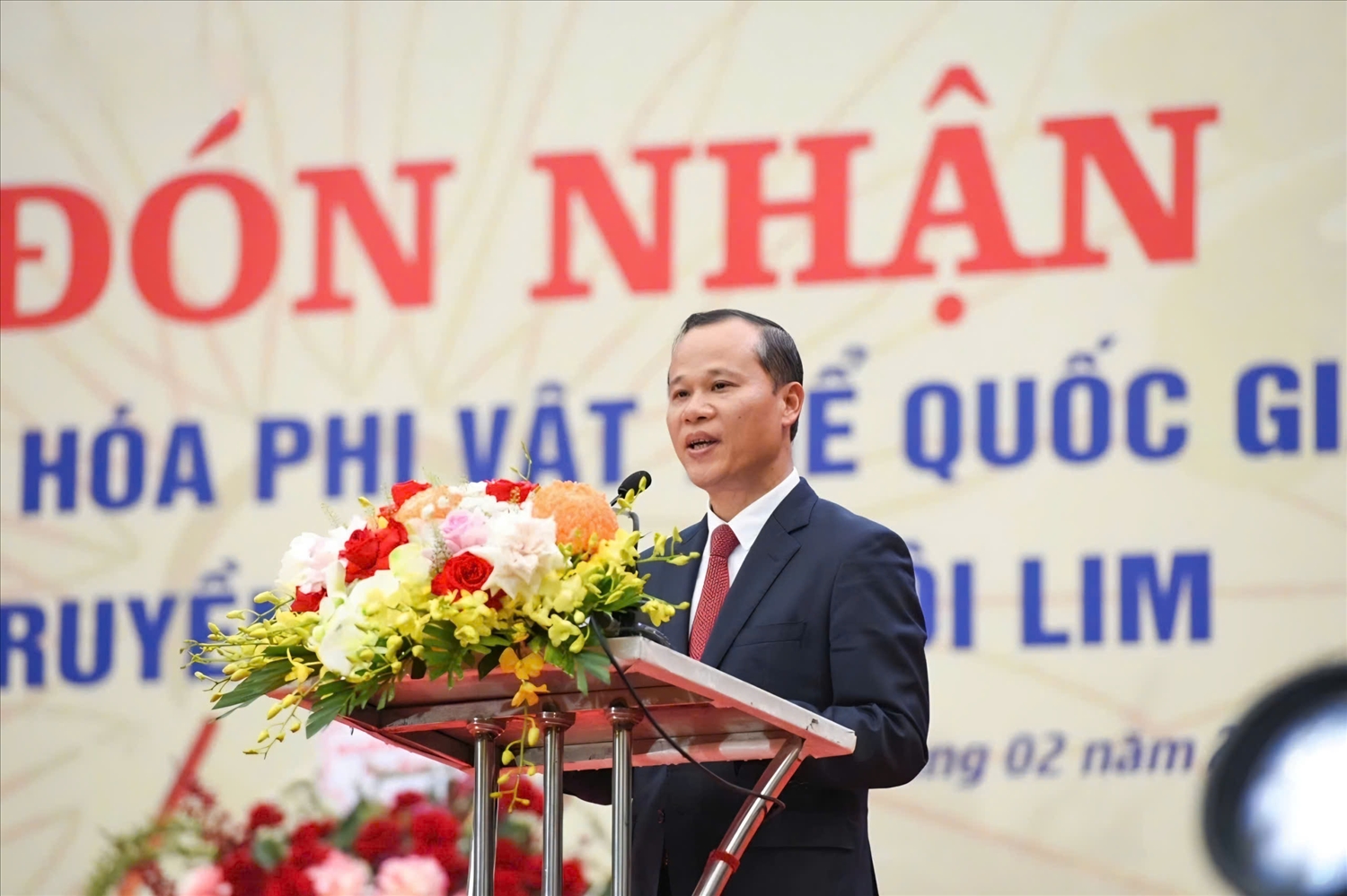 Ông Mai Sơn - Phó Chủ tịch UBND Thường trực tỉnh Bắc Ninh phát biểu tại buổi lễ. Ảnh: ITN