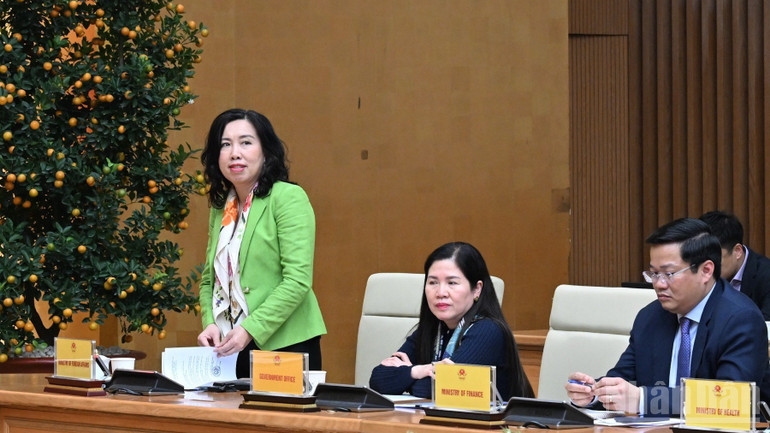 Lãnh đạo Bộ Ngoại giao phát biểu ý kiến tại cuộc tiếp.