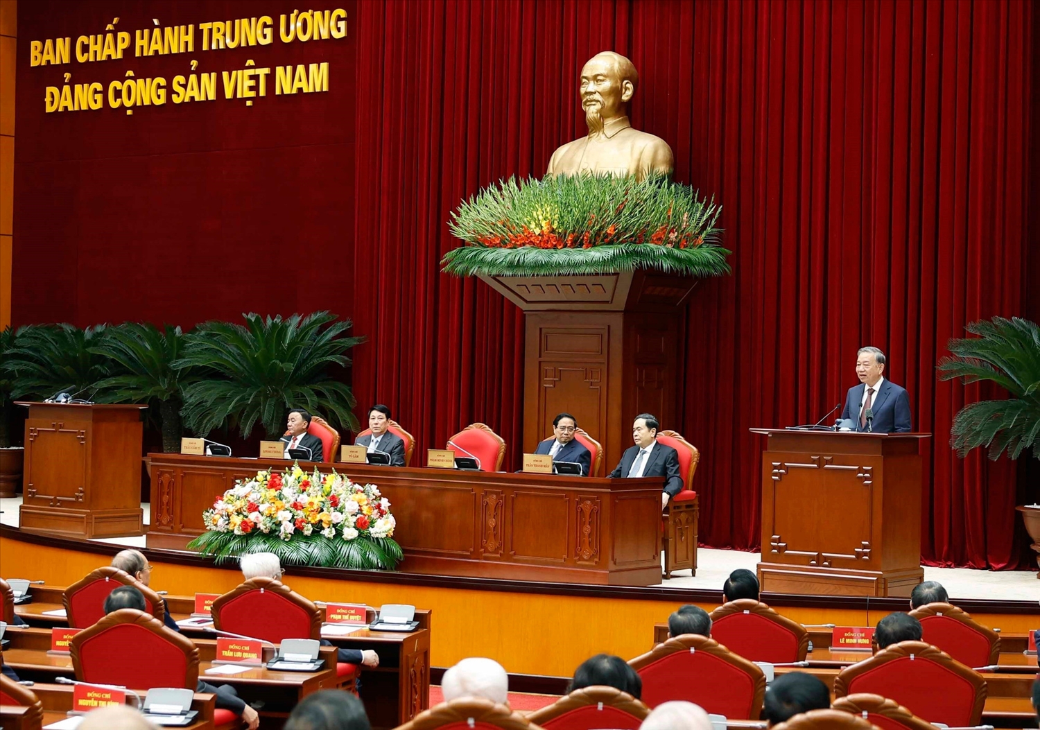 Tổng Bí thư Tô Lâm phát biểu. 