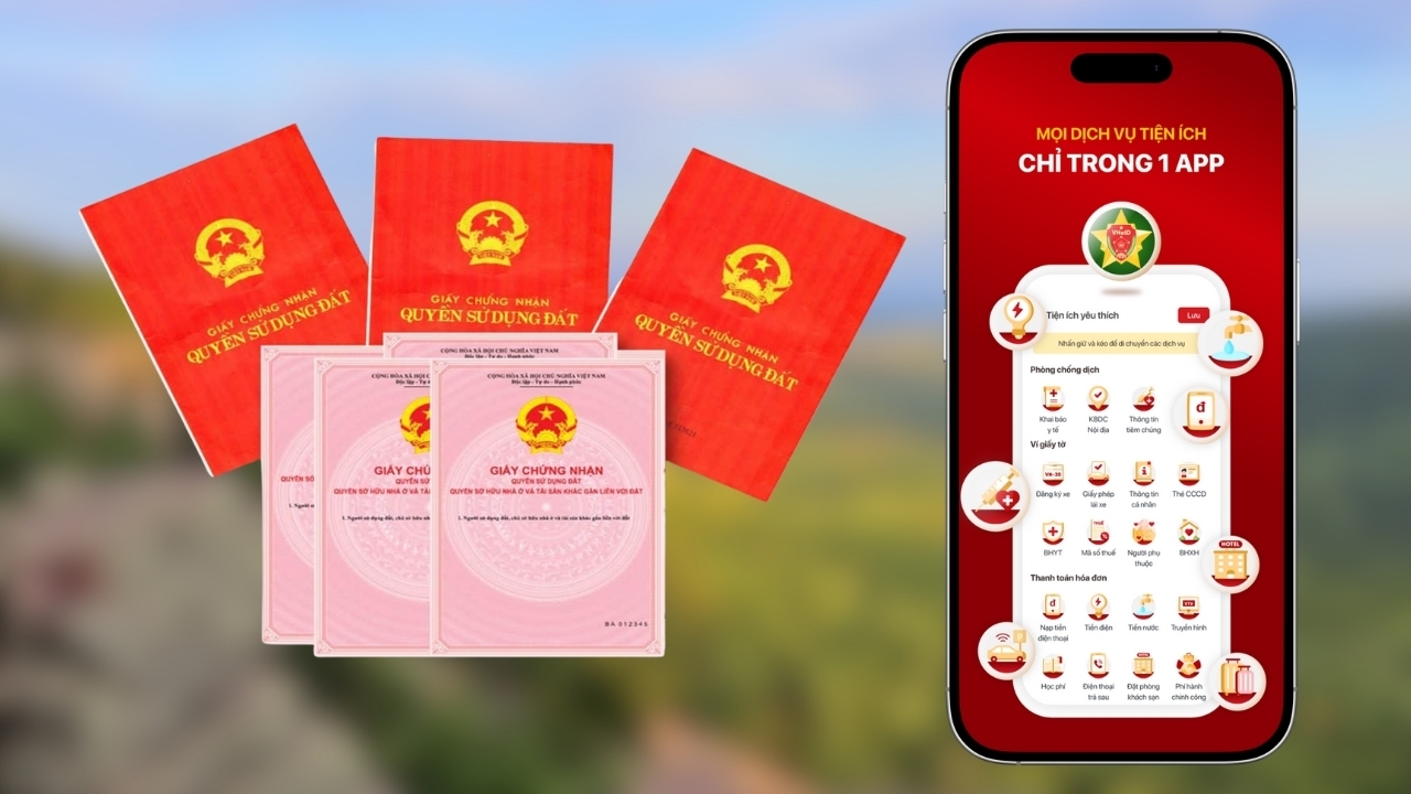 Sổ đỏ chính thức được tích hợp trên ứng dụng VNeID (Ảnh minh họa)