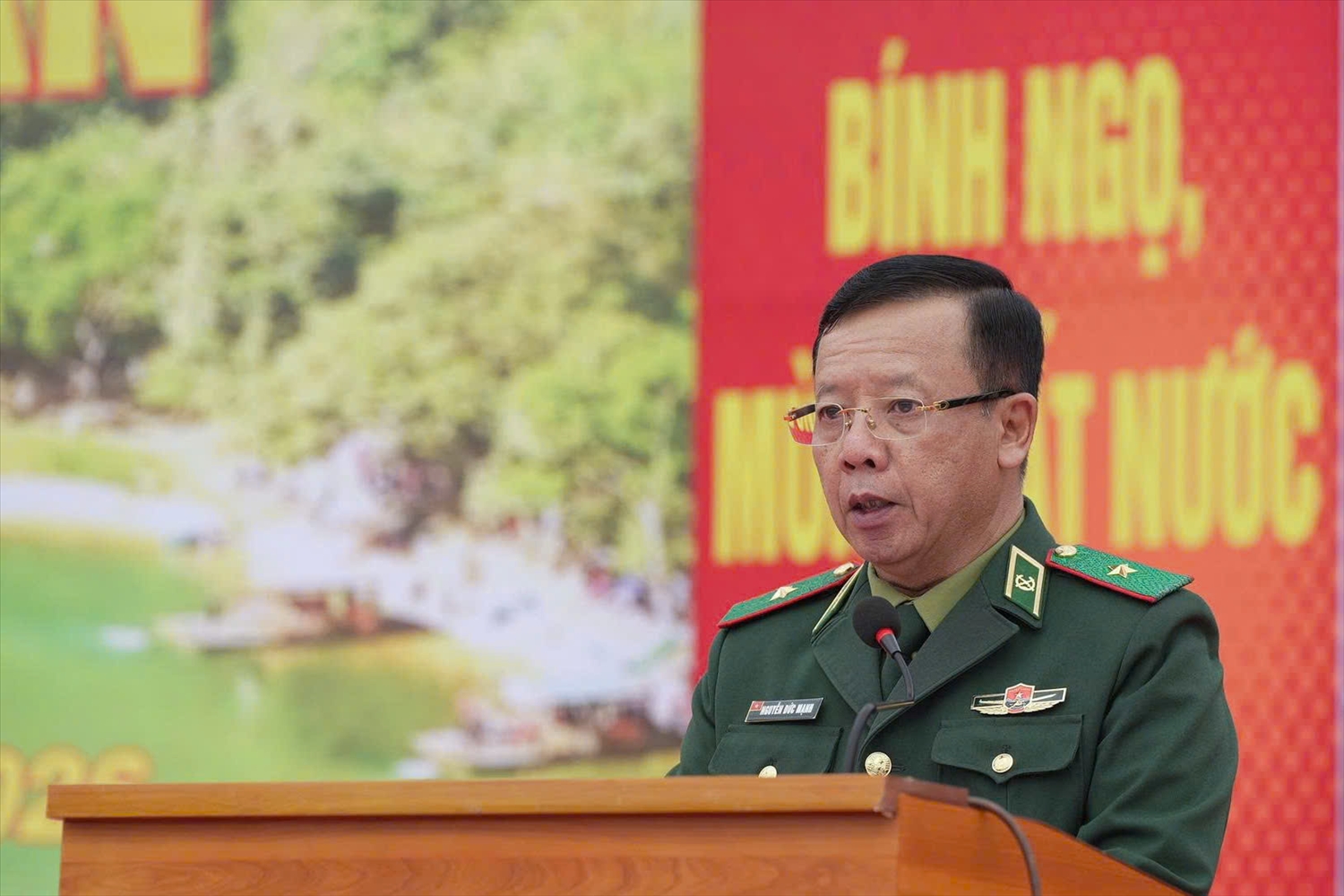 Thiếu tướng Nguyễn Văn Mạnh, Phó Tư lệnh Bộ đội Biên phòng phát biểu tại chương trình