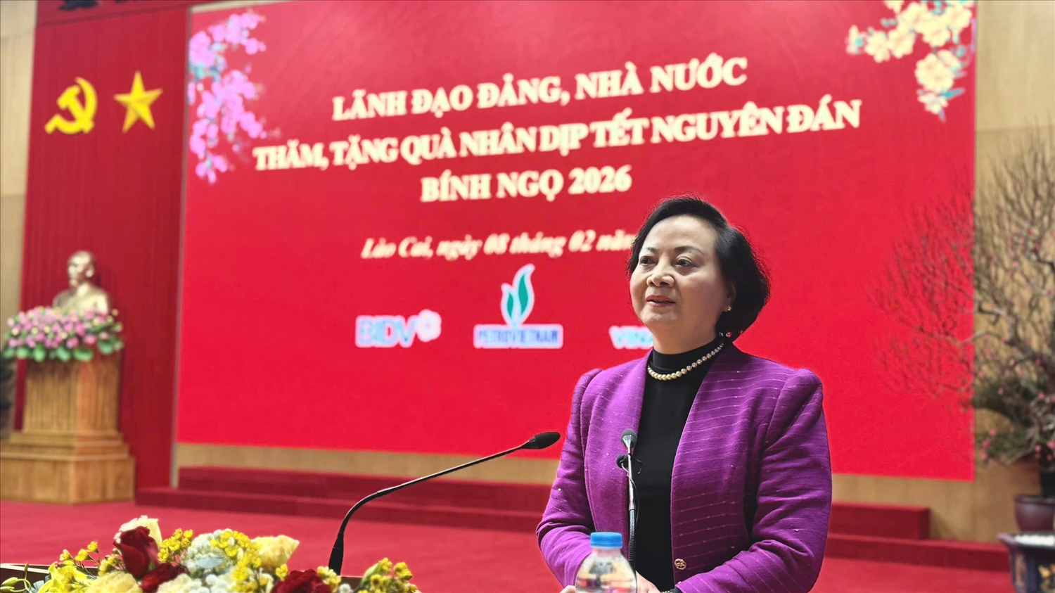 Phó Thủ tướng Phạm Thị Thanh Trà đánh giá cao những kết quả mà tỉnh Lào Cai đạt được trong năm 2025 (ảnh Trọng Bảo)