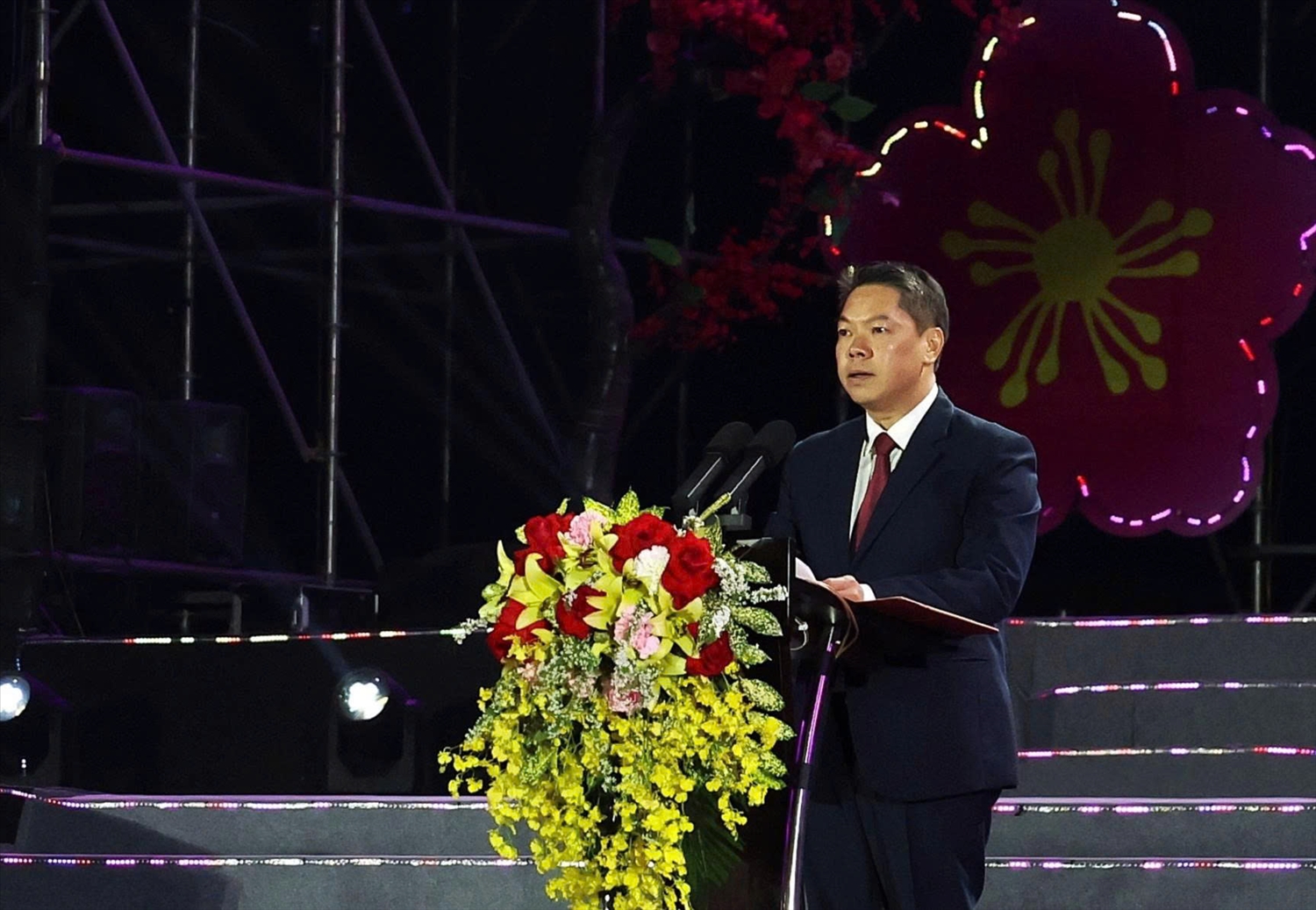 Ông Đoàn Thanh Sơn, Phó Chủ tịch UBND tỉnh Lạng Sơn phát biểu khai mạc chương trình