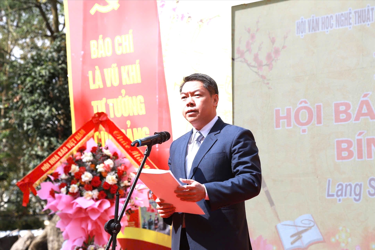 Ông Đoàn Thanh Sơn, Phó Chủ tịch UBND tỉnh Lạng Sơn phát biểu tại chương trình