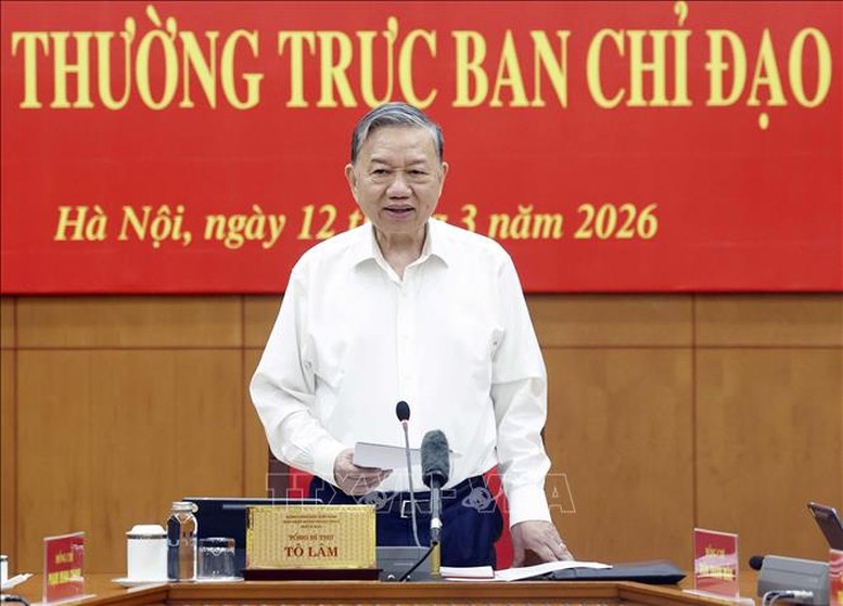 Tổng Bí thư Tô Lâm phát biểu chỉ đạo - Ảnh: TTXVN