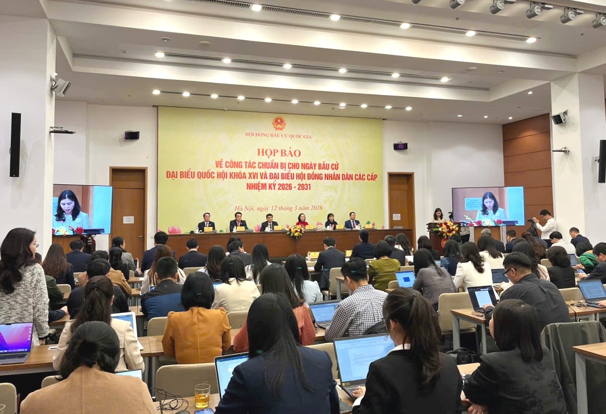 Hội đồng Bầu cử quốc gia tổ chức họp báo ngày 12/3.