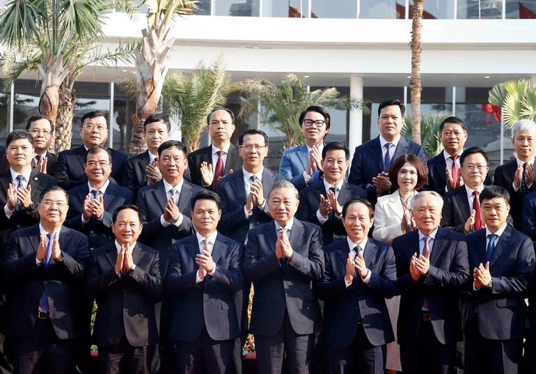 Tổng Bí thư Tô Lâm và các đại biểu. Ảnh: Thống Nhất/TTXVN 