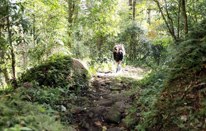 Trải qua thời gian và chiến tranh, hiện nay con đường này còn khoảng 17km. Ảnh: Quý Trung