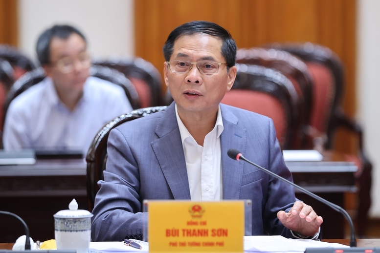 Phó Thủ tướng Chính phủ Bùi Thanh Sơn phát biểu - Ảnh: VGP/Nhật Bắc