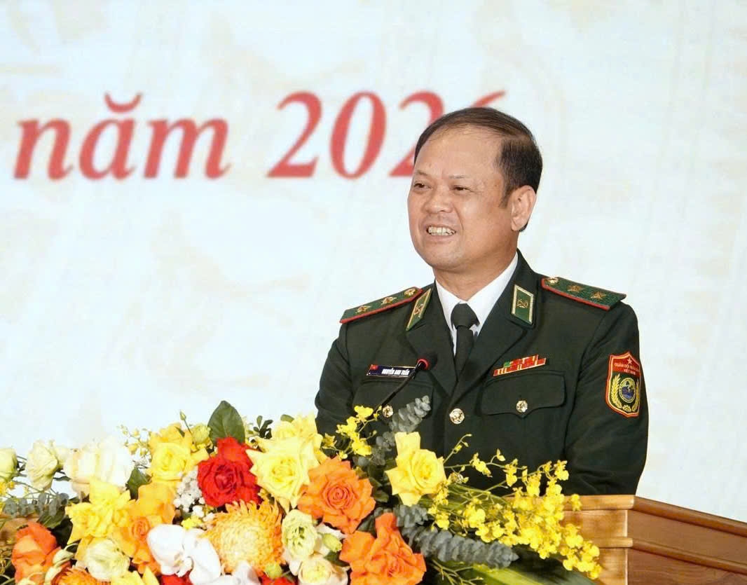 Trung tướng Nguyễn Anh Tuấn - Bí thư Đảng ủy, Chính ủy BĐBP, phát biểu tại chương trình